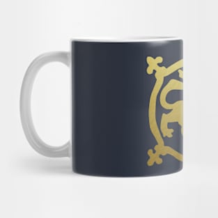 Medieval Style Metallic Gold  Lion Mug